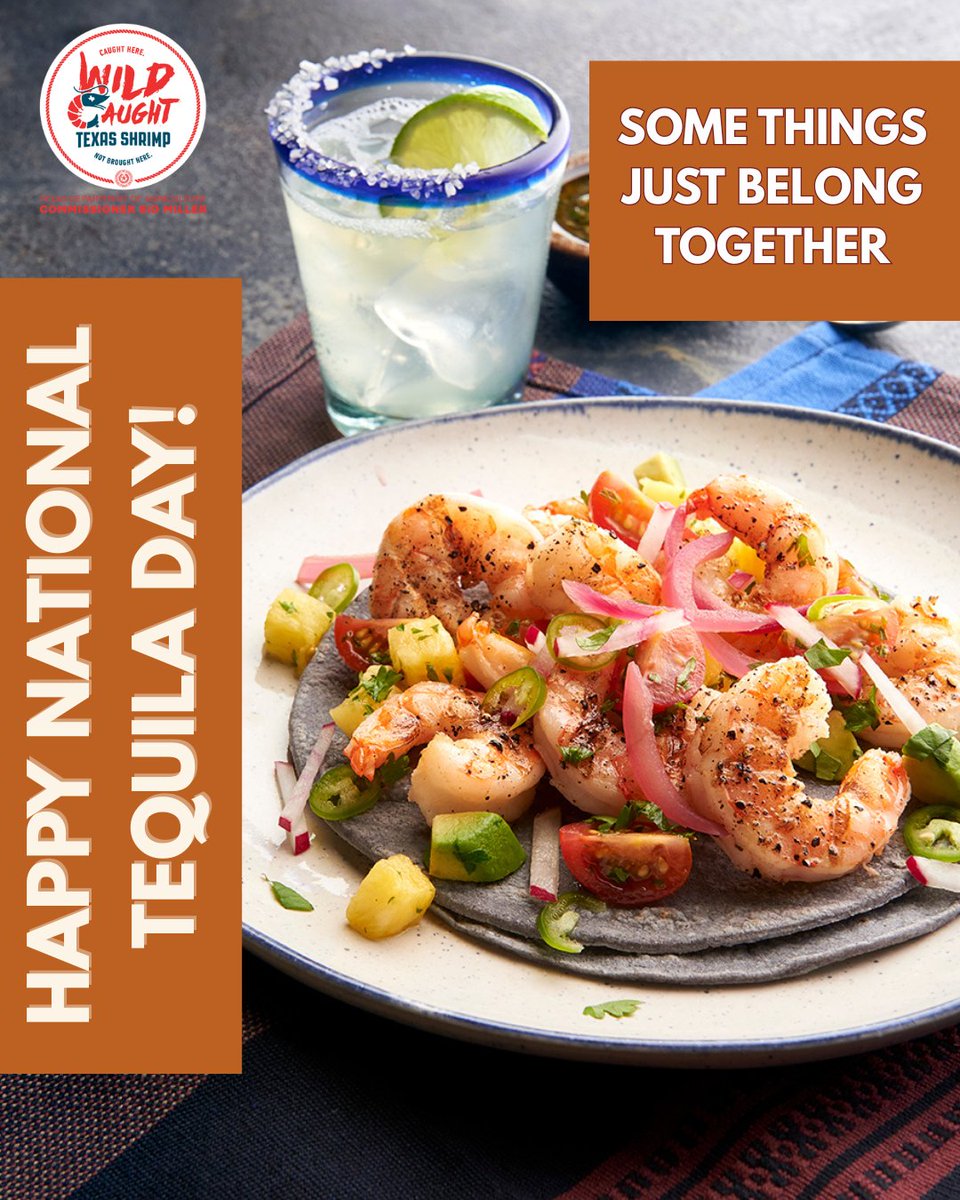 TXGulfSeafood's tweet image. It's #NationalTequilaDay and Commissioner Sid Miller is raising a glass (and a taco) to Texas flavor! 🍋🟩🦐
For more recipes that look as good as this, head over to txgulfseafood.com!
#TexasGulfSeafood #ShrimpSeason #TexasCaught #SupportLocalFisheries