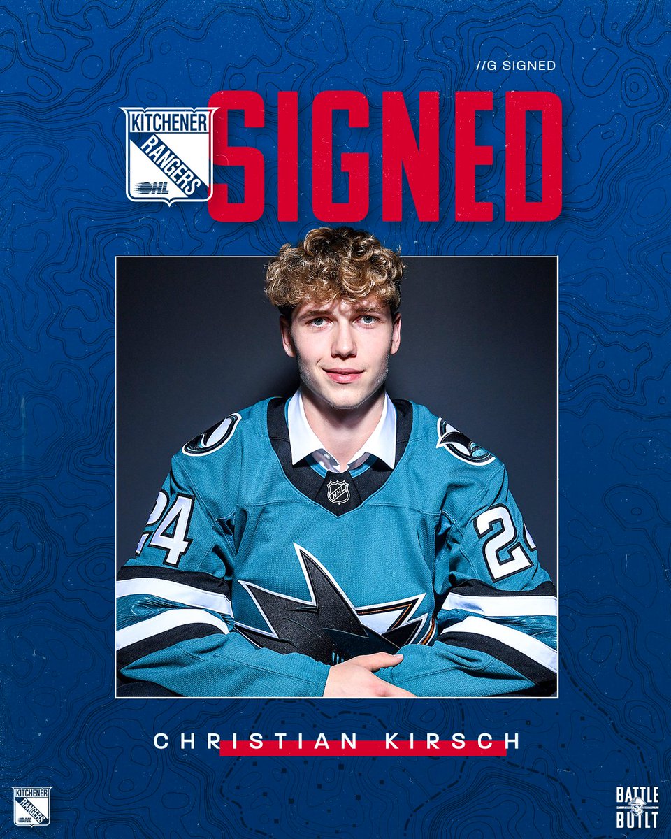 OHLRangers's tweet image. Press Release: Rangers Sign Goaltender Christian Kirsch To Standard Player Agreement
🗞️ bit.ly/4lKlVsM
#RTown | #BattleBuilt