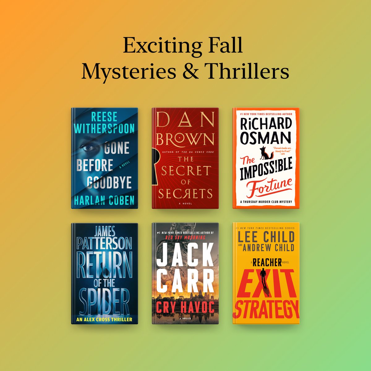AppleBooks's tweet image. These mysteries aren’t out yet, but the suspense is already killing us.
Pre-order the buzziest thrillers of the season—because missing out is the real plot twist. 🔎
apple.co/FallsNewMT