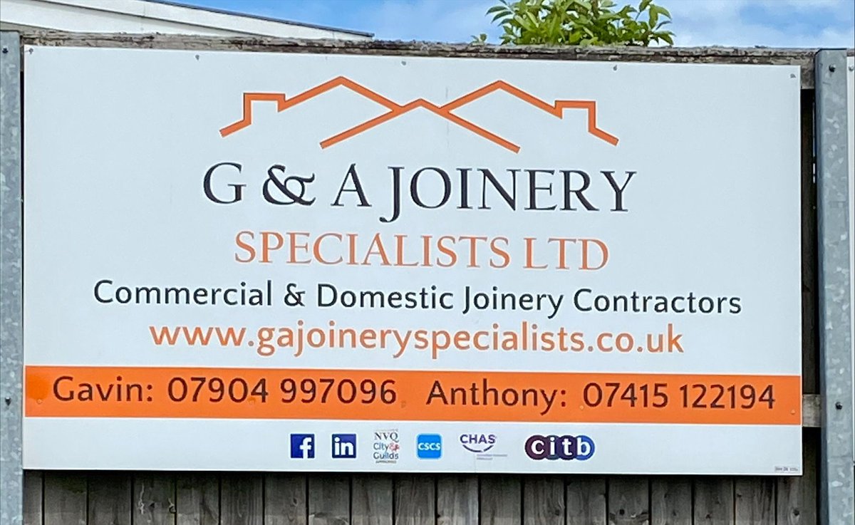 bishopafc's tweet image. Thank you to G&A Joinery who are commercial and domestic joinery contractors, for their continued support into the 2025/26 season.
Based locally, Gavin and Anthony established G&A Joinery in 2017 and have 30 years combined experience in carpentry and joinery, offering a wide…