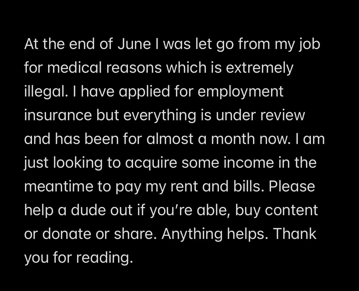 6bad6ghoul6's tweet image. I know it’s kind of crazy to come back and make a mutual aid post so soon but that’s kind of the reason I’m back lmaooo. At the end of June I was let go from my job for medical reasons (illegal I am talking to a lawyer). Please read. ko-fi.com/mully666/goal?…