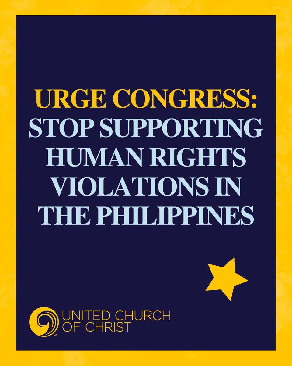 justice_ucc's tweet photo. Last week, the Thirty-Fifth General Synod of the UCC passed the Declaration of Support for Philippine Human Rights. Join us in living out this declaration of faith by taking action to protect our partners in the Philippines!

▹ Send a message to Congress: https://t.co/TeiezShKcL https://t.co/3adCA9Saao
