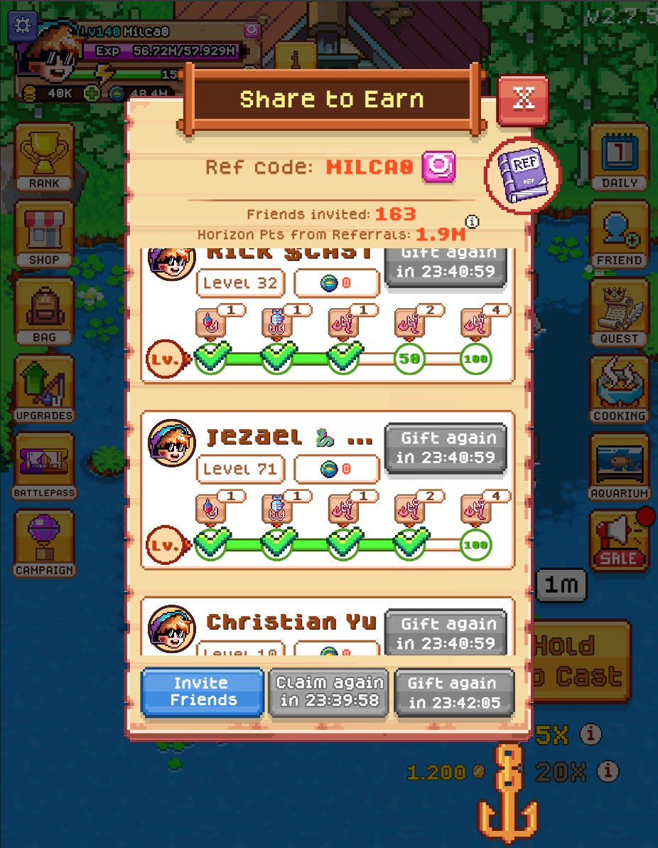 Milca0_'s tweet image. Somos mais de 160 amigos pescando juntos no Fishing Frenzy!🎣
E você ainda não entrou? Bora mudar isso!
O sistema de "Share to Earn" do @FishingFrenzyCo é win-win:
Eu ganho por indicar, mas você também ganha muito ao entrar com meu código.
Por eu estar no nível 140, você já…