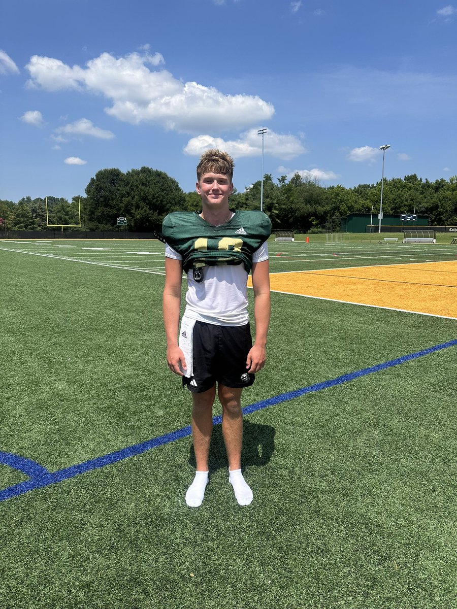 Day 4 of camp. Congratulations to Junior QB <a href="/MackBart7/">Mack Bartholomew</a>. He was the winner of our QB Contest today; which was “Crossbar Challenge”. 

QB Tidbit for today is another one of our QB Critical Factors; “Ball Security”. One fumble in a lifetime for a QB is one too many! #QBs #Compete