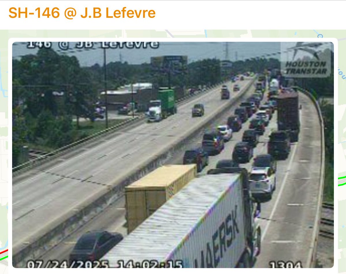 HCSO_TerryGarza's tweet image. Traffic alert: Harris County PCT 8 Constables are working a motorcycle fatality crash on SH146, SB, on top of the Fred Hartman bridge, traffic is backed up to Lefevre, the area is a construction site and only one lane is open. Expect delays or find an alternate route.…