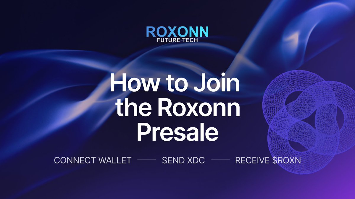 RoxonnEcosystem's tweet image. Want in on Roxonn’s presale?
Here’s how to participate TODAY:
🔗 Visit Roxonn’s presale site
🪙 Connect your XDC-compatible wallet (e.g. XDC Wallet, Metamask)
💸 Send XDC directly to the presale address
📈 Automatically receive $ROXN tokens in your wallet
⏳ Wait for…