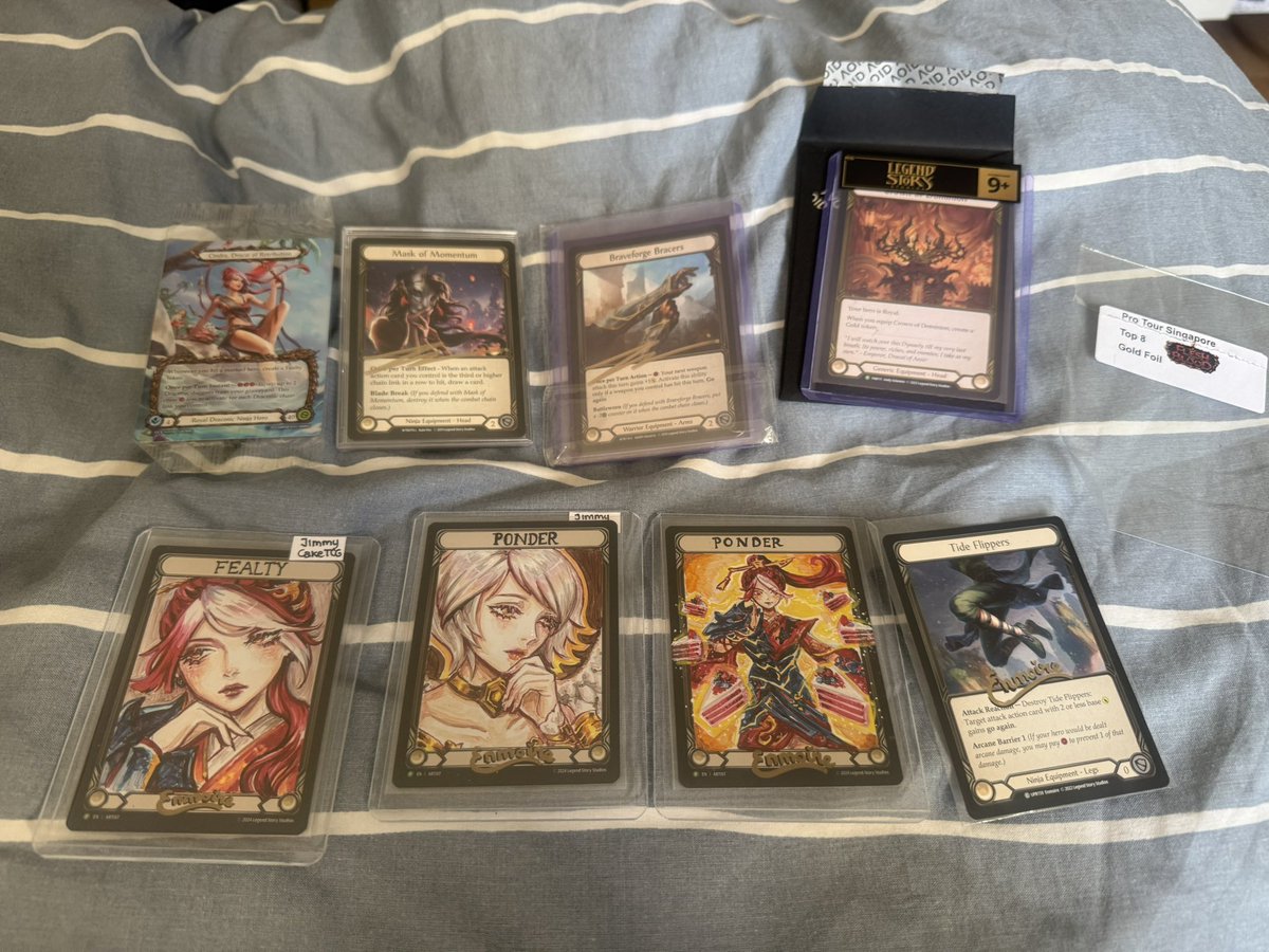 I also managed to pick up a second Treasure Pack WTR Alpha card signed by James, as well as some other beautiful goodies at PT Singapore! I would love to get all 6 Treasures for WTR, but it seems to be a long road :( #fabtcg #fabcw <a href="/fabtcg/">Flesh and Blood</a>