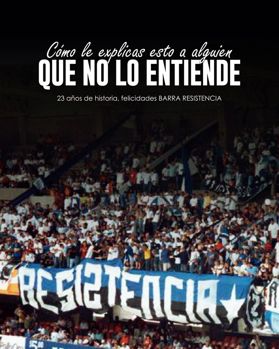 23 años de historia, felicidades Barra Resistencia

Decir
No es lo mismo que demostrar
Y que escrito está:
Una mentira jamás vencerá a la verdad.

Cuando anheles el detalle
Acá estaré
No en las fotos ni en el papel
Estaré entre los cantos y banderas
Que flamean con tu nombre  🇪🇪