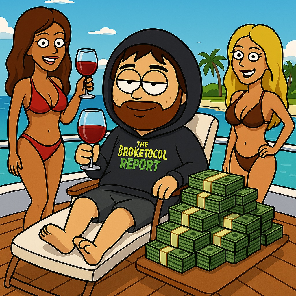 broketocol's tweet photo. Rugpull Rick’s at it again—snatching $14M from WOO X, leaving it screaming "WOO WOO!" like a cop car. 

Summertime’s lit for Ricky, lounging on a yacht with your bags. Cheers Ricky!