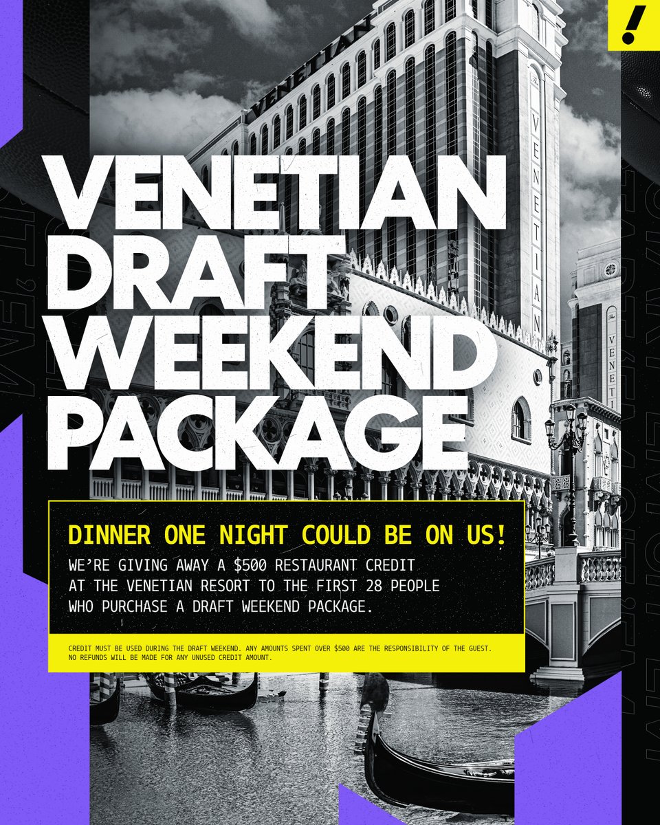 YahooFantasy's tweet image. Book your Yahoo Fantasy Draft Weekend package at @VenetianVegas: bit.ly/3Ibikot