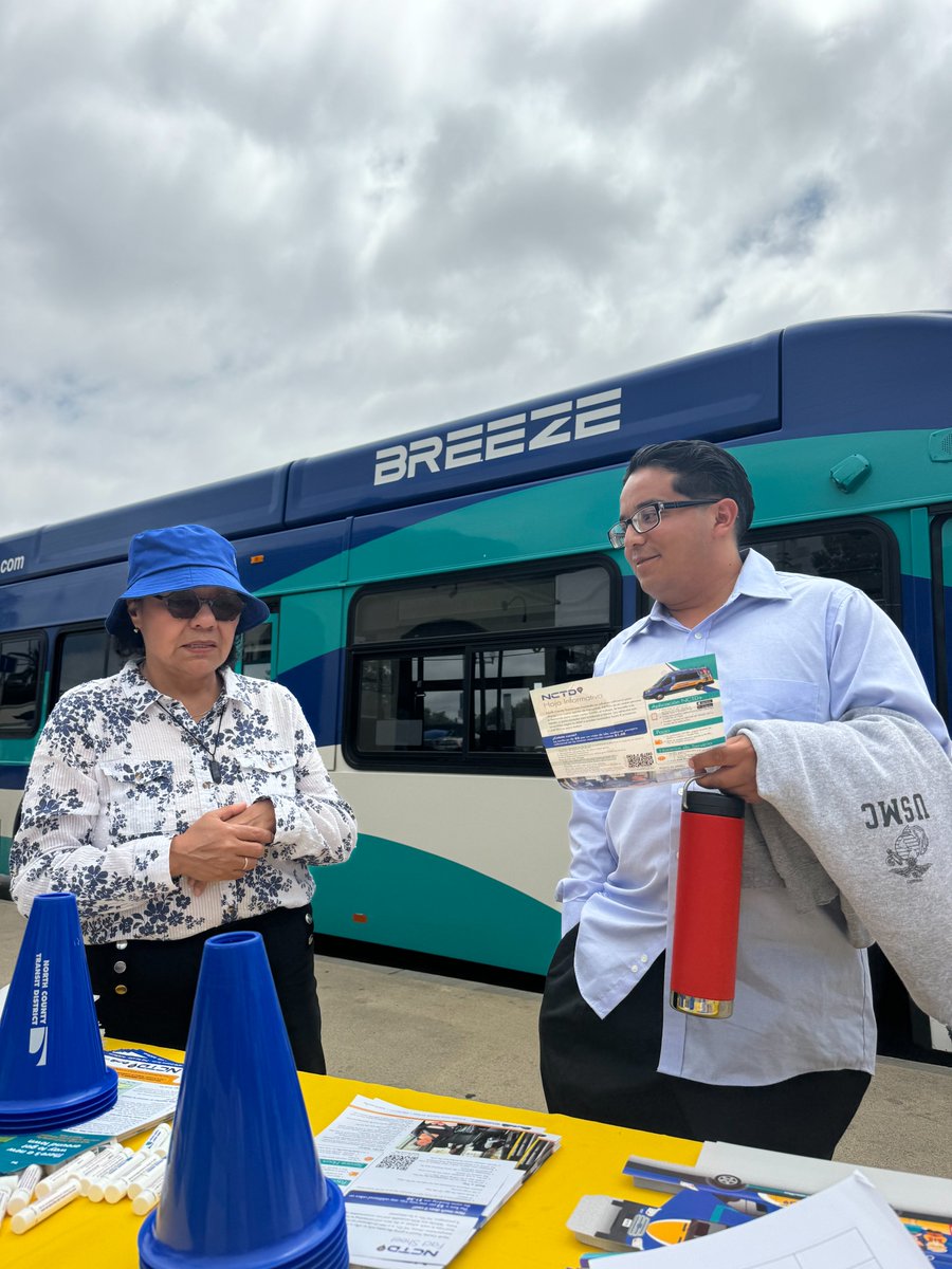 This week, our outreach team was at the Vista Transit Center, engaging with riders about the new NCTD+ micro-transit app! We spoke with community members about how the app makes local travel easier, accessible, and flexible. Thanks to everyone who stopped by to chat with us!
