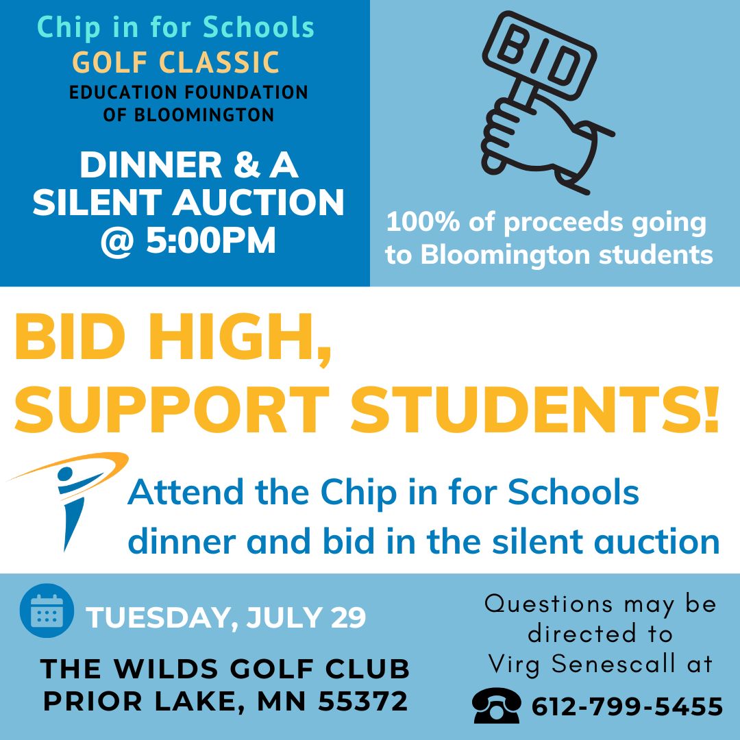 efb_mn's tweet photo. Get ready to bid! 👀 Our silent auction at the Golf Classic will feature incredible items and experiences, all to benefit Bloomington students. A fun way to make a big impact! #SilentAuction #SupportEducation #EFBGolf https://t.co/Qnj4H5gjtY
