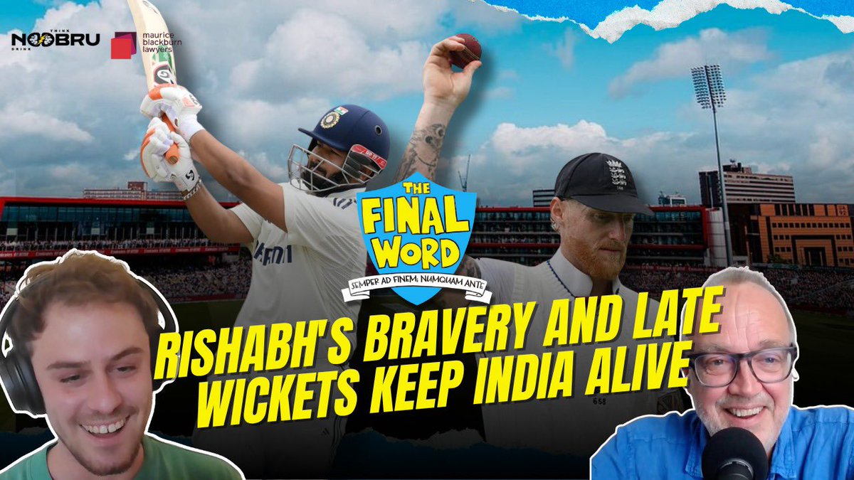Final_Word_Pod's tweet image. #ENGvsIND Crawley and Duckett set up a potential lead, but can they arrest their aversion to centuries? India’s bowlers shook off a sleepy start and Pant bravely batted despite a foot fracture.
Ben Jones joins Daniel Norcross for our daily pod.
🎙️Listen: pod.fo/e/301cde