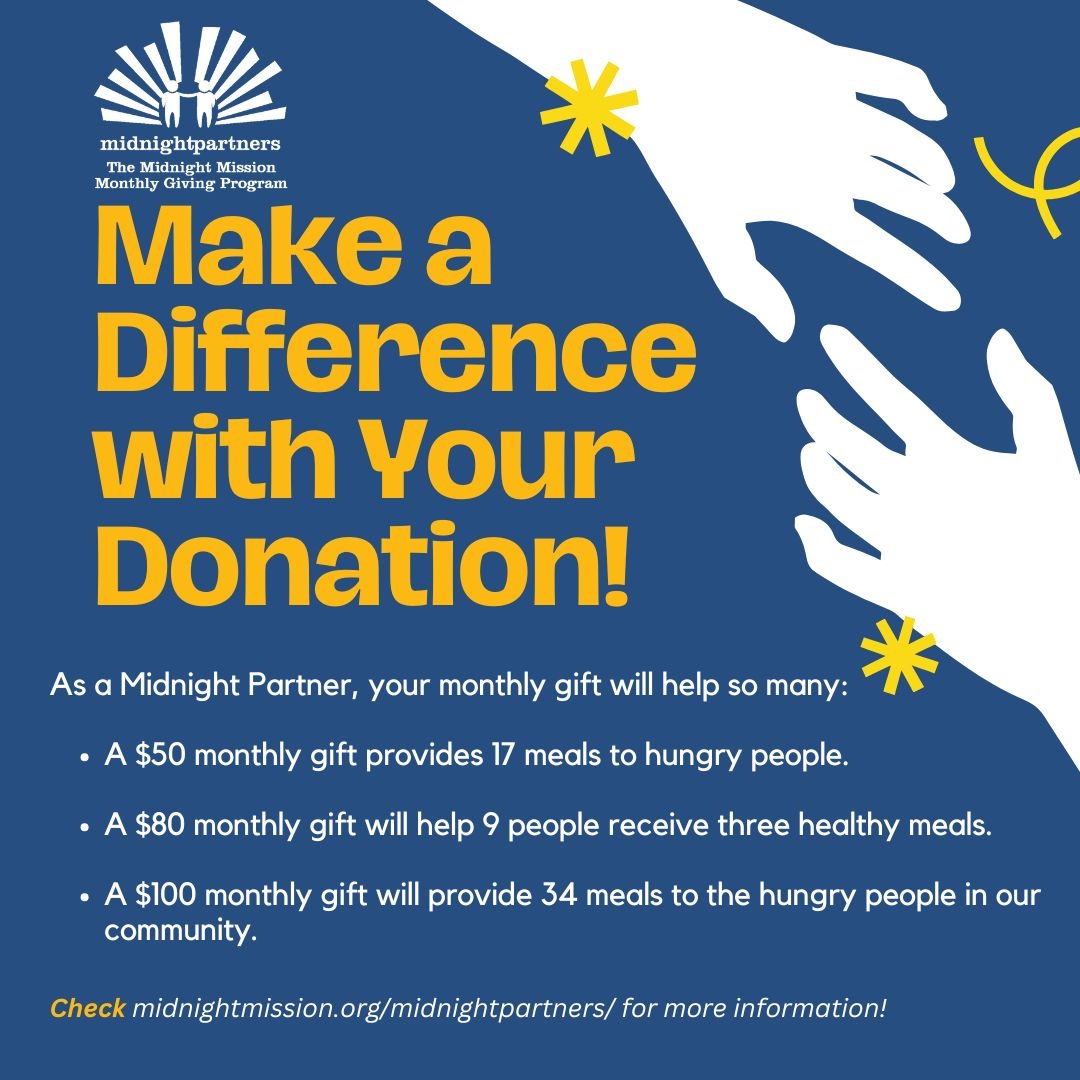 midnightmission's tweet image. For 3 years, Jameelah faced homelessness—until she found hope at The Midnight Mission.
With support + mental health care, she’s now rebuilding her life with strength + purpose. 💙

Be part of more stories like hers:
secure.midnightmission.org/campaign/60906…
#MidnightPartner