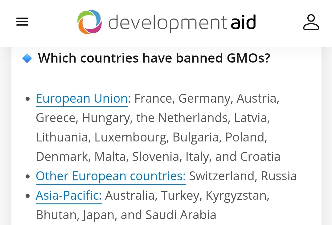 Countries are banning GMO. But Nigeria, one of the world's top food producers, is happy to accept it. You'll not only lose your rank as a major food farmer but also watch your 200m citizens starve to death because oga Pharaoh's modified grains suddenly became unaffordable. 🤣