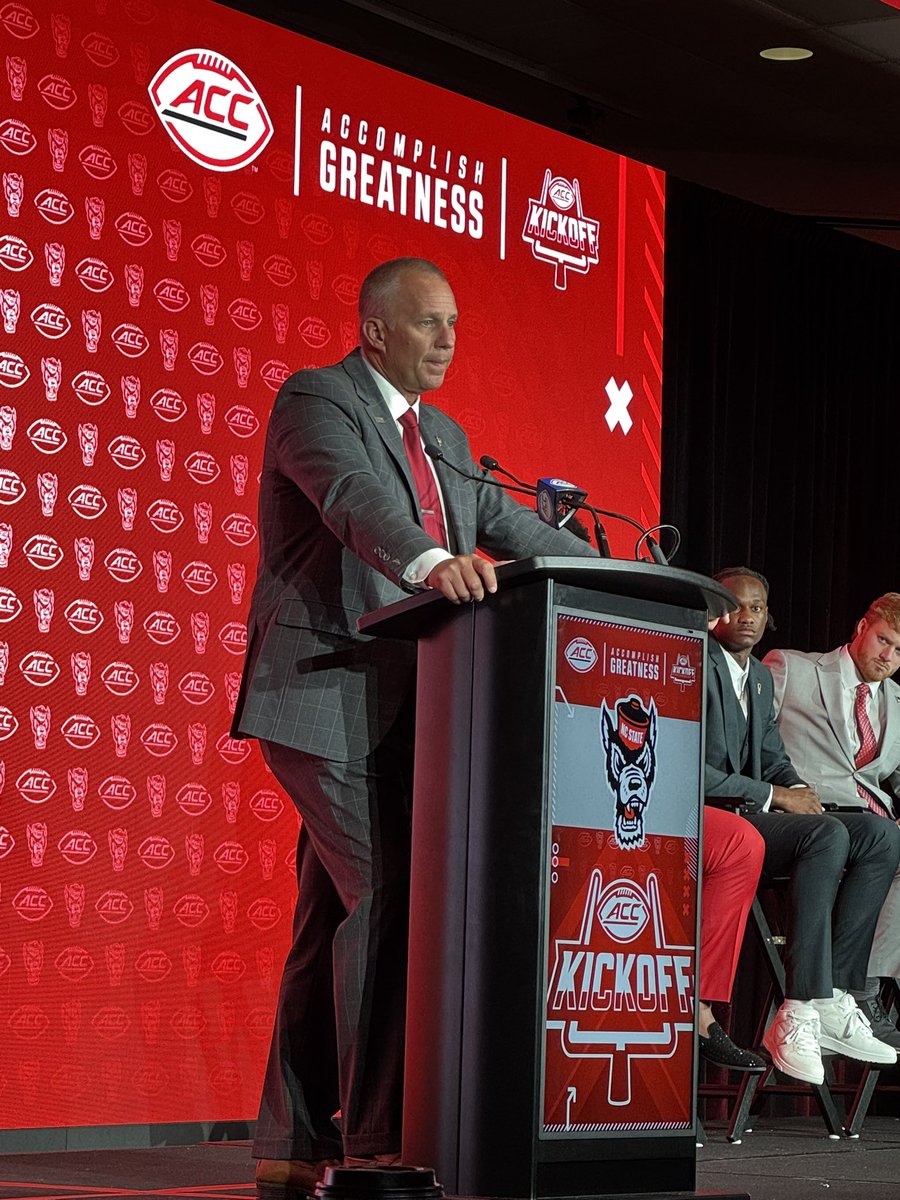 ralphamsden's tweet image. NC State HC Dave Doeren says that he thinks CFB has overcomplicated the playoff, advocates for an FCS style formula that takes the top 16 teams regardless of conference, and says people should be doing what’s best for college football over fighting about conference auto bids.