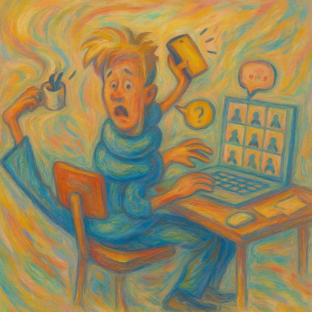 0x4D31's tweet image. normal day in detection & response: cognitive overload, nonstop context-switching. brains weren’t made for this, hah, but i enjoy pushing mine. 🤪