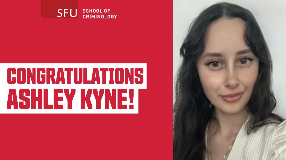 Congratulations to Ashley Kyne on successfully defending her MA thesis, “The Role of Informal Social Control in Offending Among Indigenous and White Populations”! We can’t wait to see what’s next for you!

Read more:
buff.ly/JfbSwfm
#SFUCriminology #MADefence