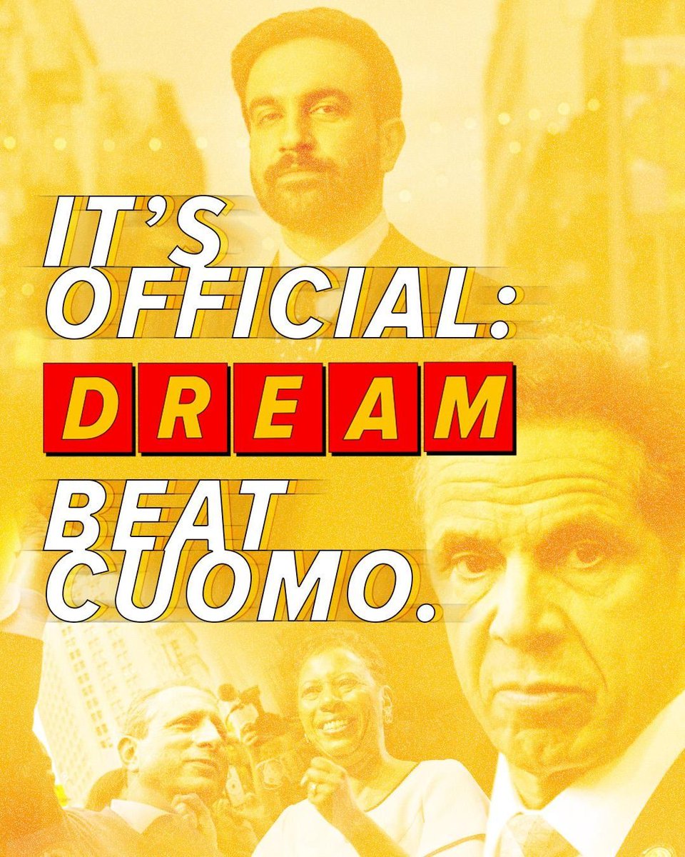 dreamfornyc's tweet image. The final Democratic primary results are in, and it's official: DREAM beat Cuomo.
The ultimate guerilla hating campaign turned electoral strategy didn't just defeat Cuomo. We utterly humiliated him. Let's dive in 🧵