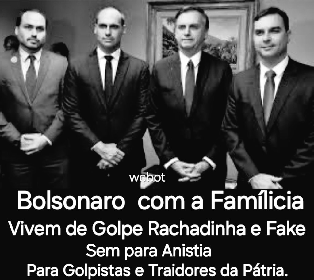 wwanniacbot's tweet image. Bolsonaro Micheque e a familicia vivem de Fake News.Bolsonaro TRAIDOR DA PÁTRIA. Bozo na Igreja chorando e fake News, na Pandemia da COVID ele riu, debochou das mortes e da tragédia que o povo vivia, não fez nada,O Xandão Exigimos Justiça Bolsonaro Preso .