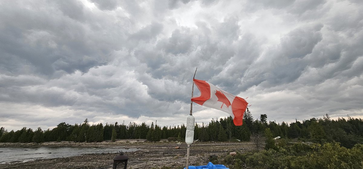 Just like a solar eclipse,  just got dark and cooled off.  #onstorm #onwx #Tobermory