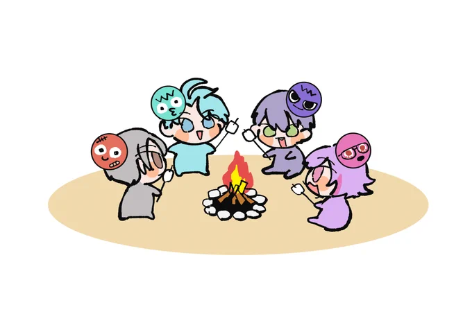 みんなでマシュマロ焼いてるとこ良かった #ろふあーと