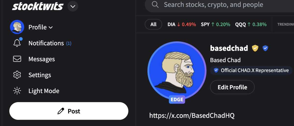 BasedChadHQ's tweet image. Does anyone know of an account more responsive than @CryptotwitsHQ? I don't think it took this guy more than two minutes to add a gold check after requested. Wow. 💪💪