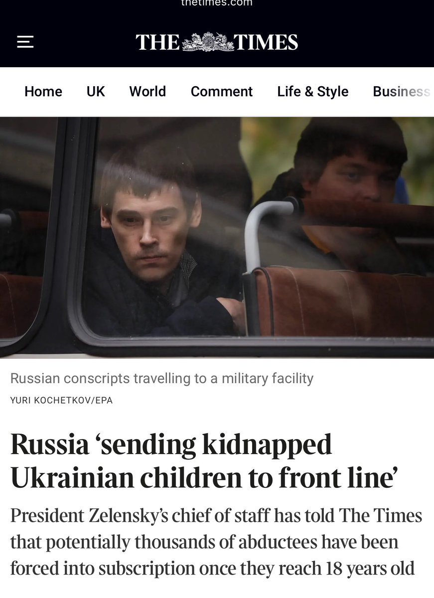 Intanto il Times rivela l’ultimo orrore del regime nazifascista russo: i ragazzini ucraini rapiti nelle zone occupate vengono prima “rieducati” e, una volta diventati maggiorenni, vengono spediti al fronte a combattere contro la loro stessa patria.

Secondo le stime delle