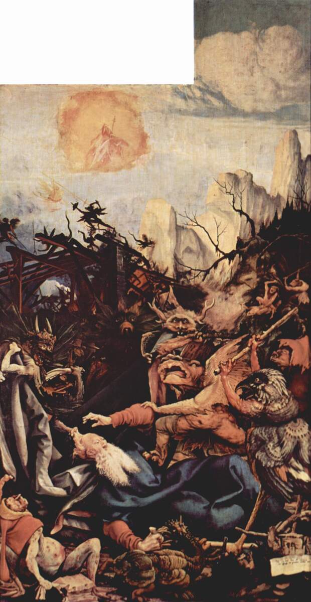 ArtistGrunewald's tweet image. The Temptation of St. Anthony (right wing of the Isenheim Altar) wikiart.org/en/matthias-gr…