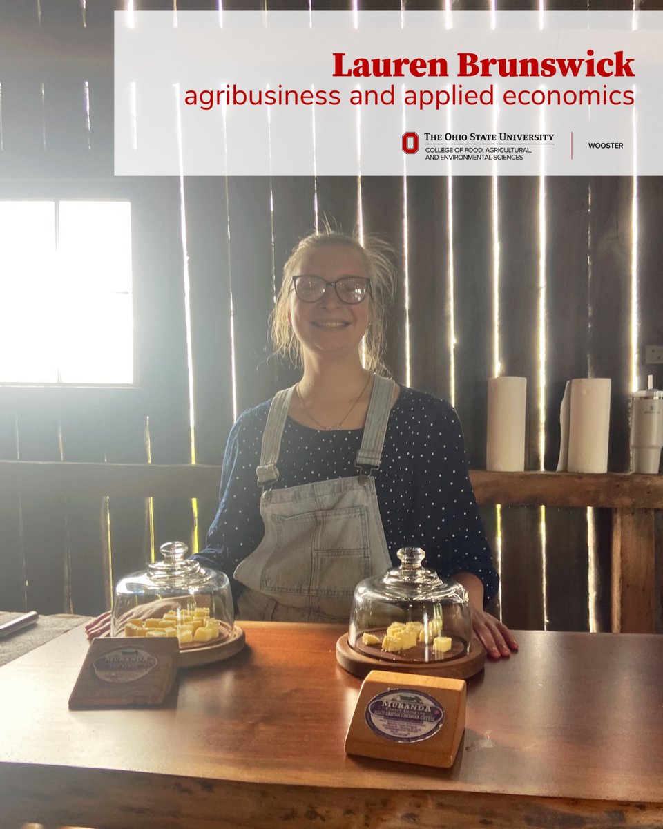 This summer, Lauren Brunswick, a recent Ohio State ATI graduate, is turning her long-time interest in cheesemaking into real-world experience through an internship at Muranda Cheese Company in Waterloo, NY.

Read about Lauren's experience: bit.ly/4ks78Sa