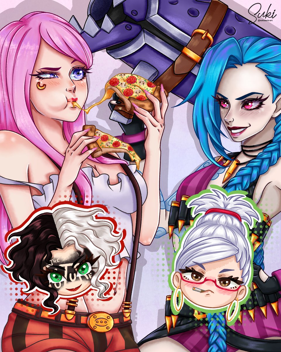 sukisaurio_art's tweet image. Same voice, different character: OP x LoL
Jewelry Bonney π & Jinx π£
Time to pay tribute to the legend @karlafalconvoz π₯°
#leagueoflegends #artoflegends #jinxarcane #harleyquinn #cruelladevil #seikoayase #jewelrybonney #onepiece