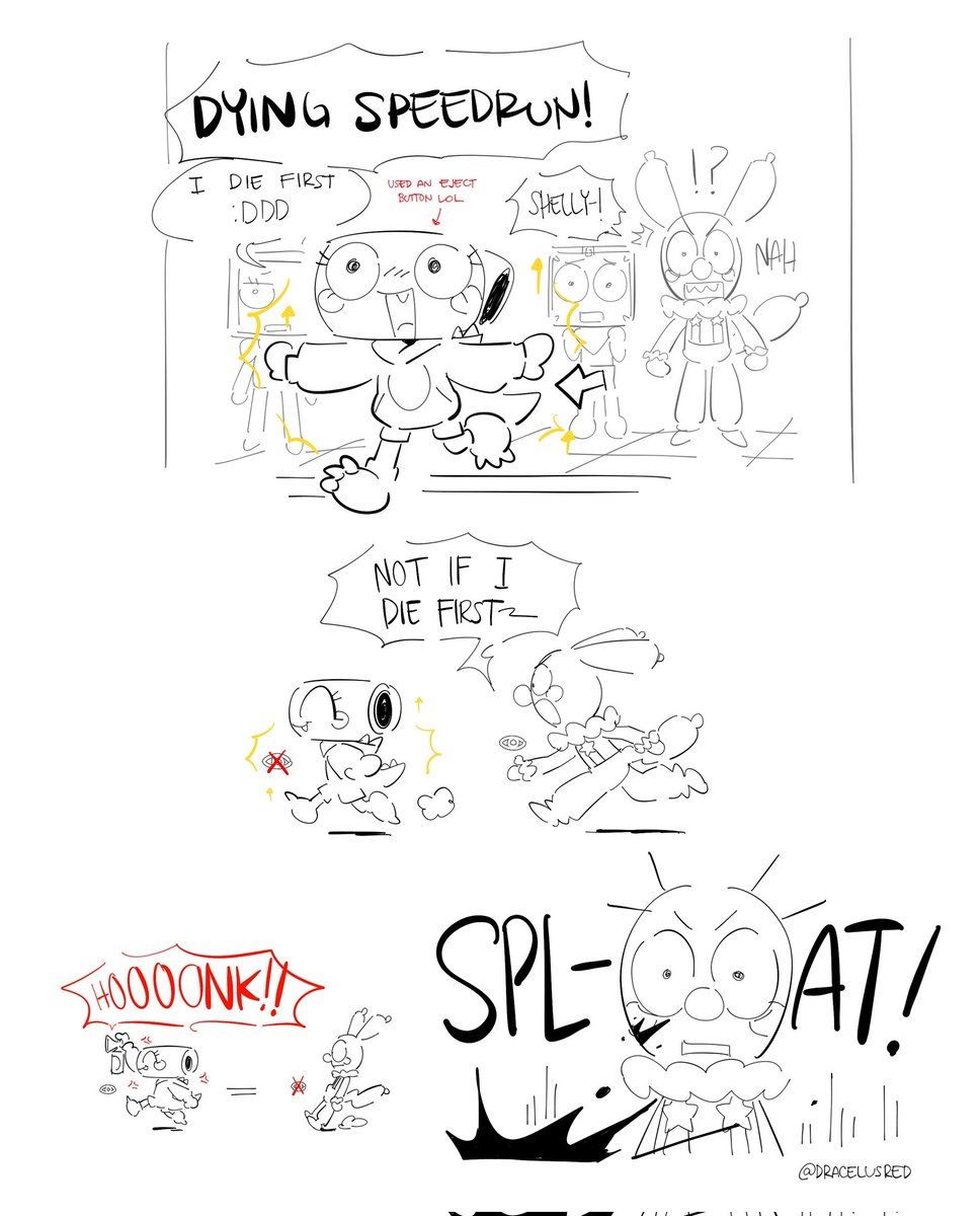 DracelusRed's tweet image. Random thing from a run with friends as a shelly #dandysworld