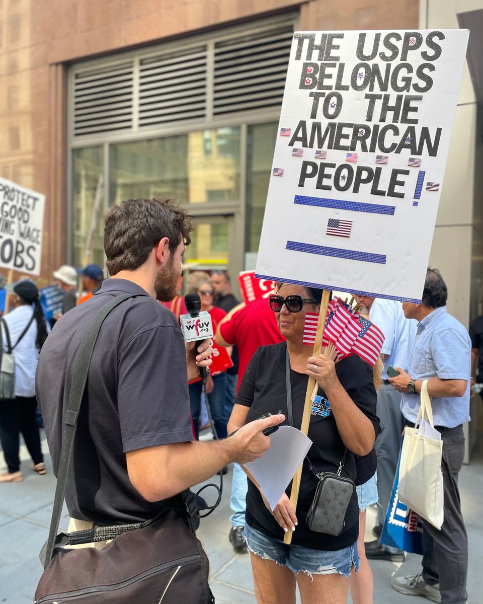 NYSAFLCIO's tweet image. Rally today in NYC against privatizing the postal service. US Mail is NOT for sale! #UnionStrong