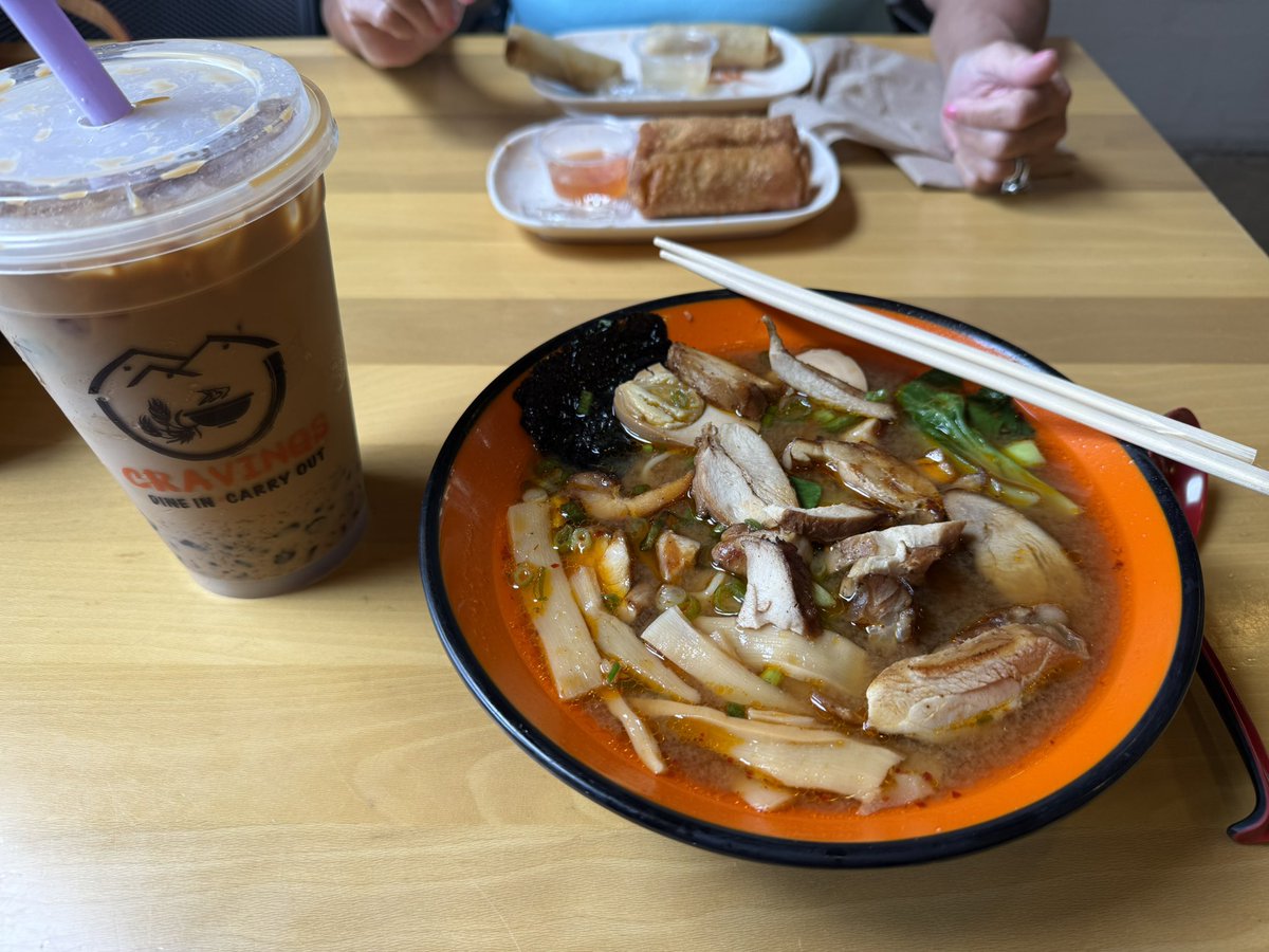TheMattiestG's tweet photo. Spicy Miso Ramen &amp; Vietnamese Coffee w/ Brown Sugar Boba…yum-yum 🤤 #pacificrimfoods #cravingsdeli https://t.co/xqJndQHtOc