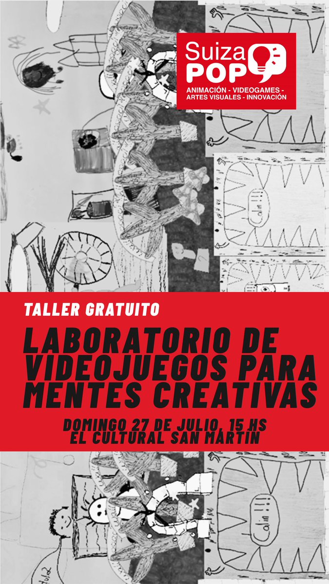 Programa para infancias y adolescencias gamers: aprendé a hacer tu propio videojuego en una tarde en el Cultural San Martin. Traés tu notebook con Unity instalado y salís andando.

Este viernes, sábado y domingo en Paraná 310 (CABA). Gratis anotándote acá: linktr.ee/suizapop