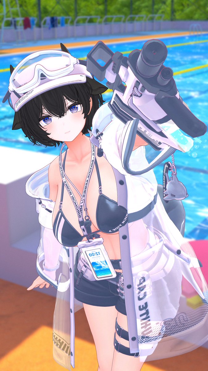 VRC_Mmm's tweet image. Siromoriさんの新作衣装「Urban Tech Riptide」本日18時より発売です！

#SiromoriWorks #Milltina #VRChat