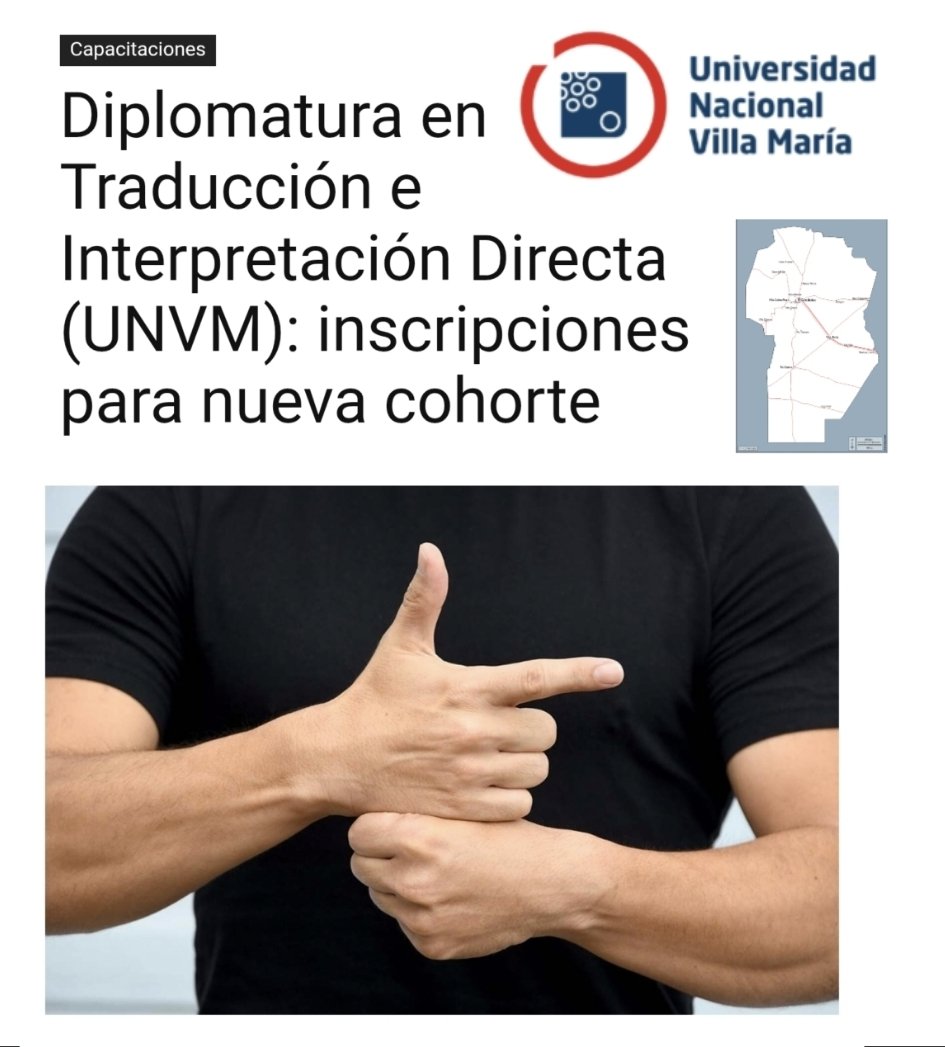 NOTISOR's tweet image. DIPLOMATURA EN TRADUCCIÓN E INTERPRETACIÓN DIRECTA (UNVM)

INSCRIPCIONES PARA NUEVA COHORTE instagram.com/p/DMgIGweuF8P/…