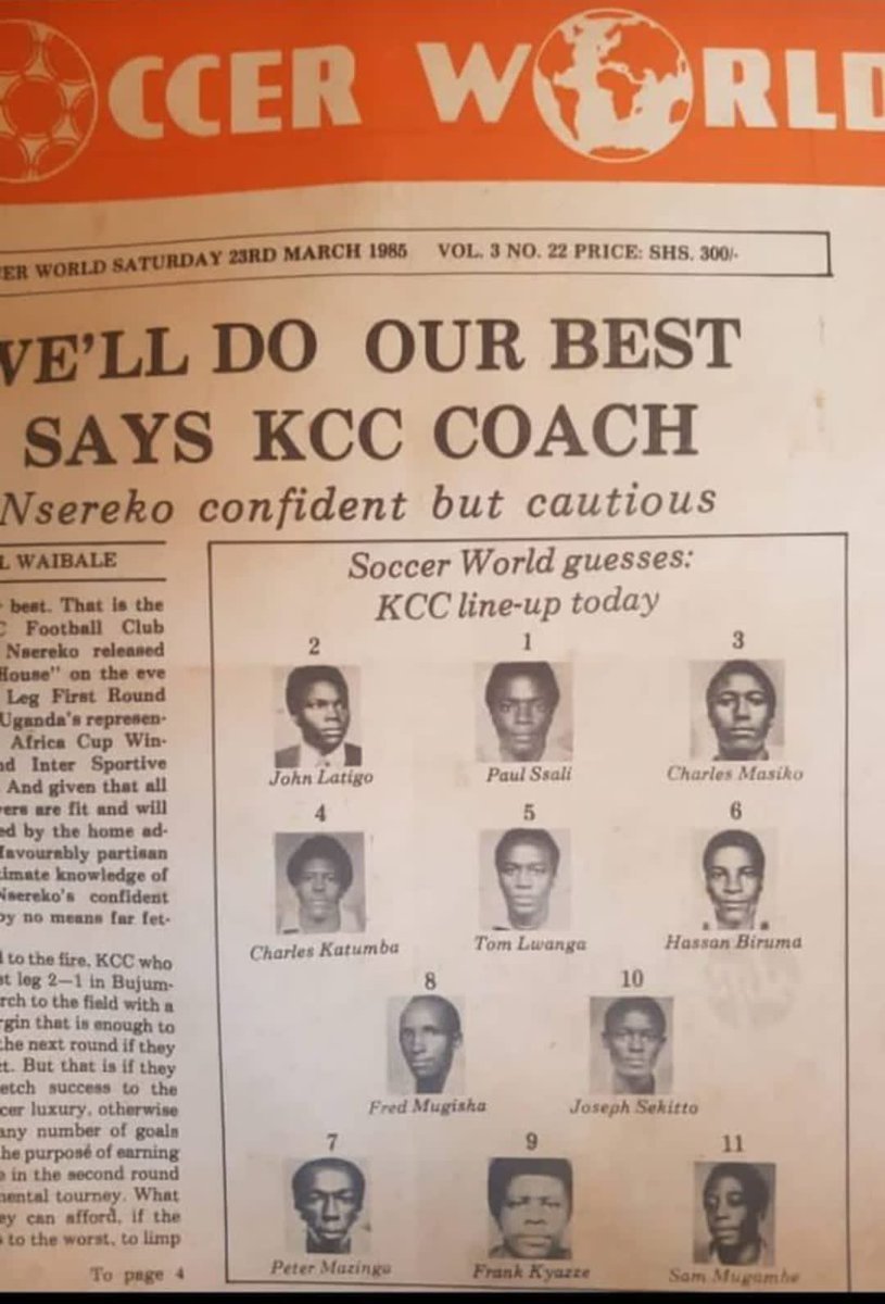 DifferenceOffi3's tweet image. Ka TBT KCC FC Vs Inter Sportive of Burundi in the African Cup Winner's Cup in March 1985.