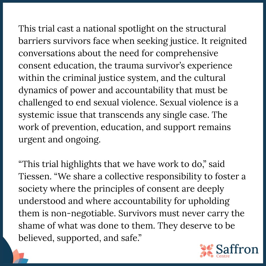 SaffronCentre's tweet photo. To anyone impacted by today's decision: your story matters. We believe you. You are not alone. 
We are here to listen, help, and walk alongside you on the path toward healing. 
Saffron Centre: 780-449-0900
Alberta's ONE Line for Sexual Violence: 1-866-403-8000
#HockeyCanada https://t.co/hhKlLMDhtS