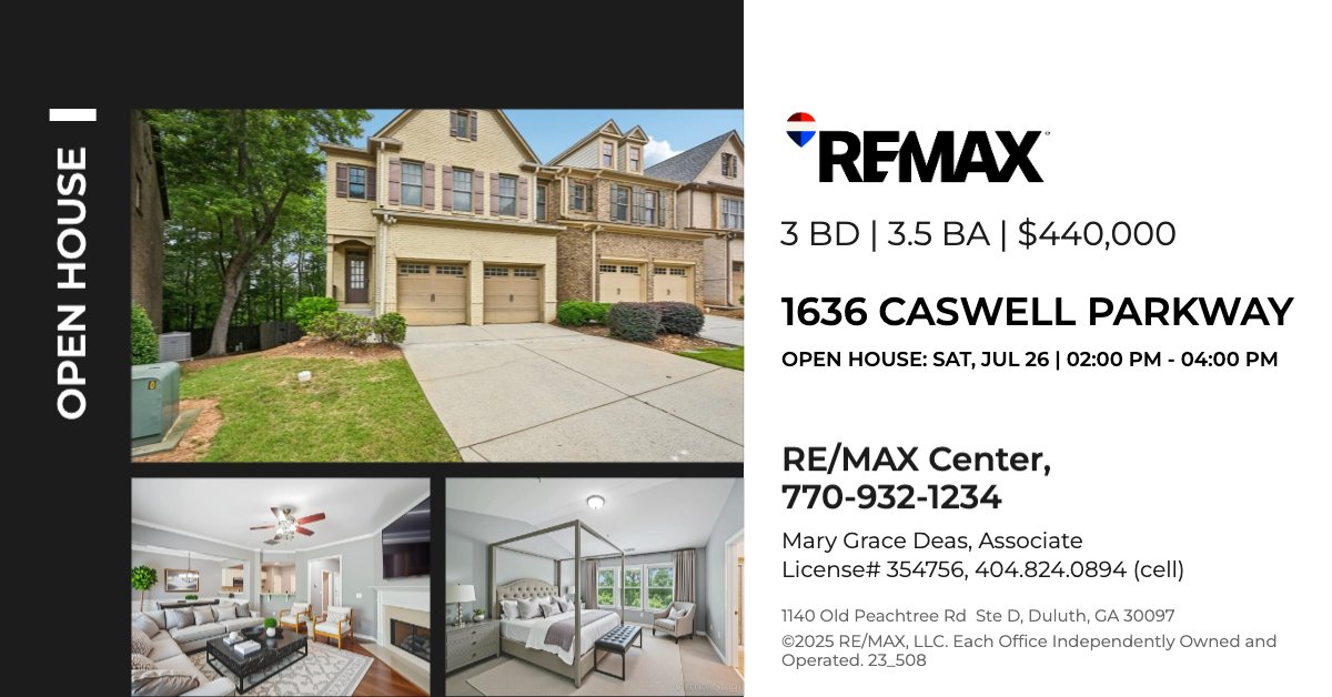 REMAXCenter's tweet photo. #REMAXCenter #OpenHouses #ThisWeekend #ATLOpenHouse https://t.co/gCVn6Xy7LC