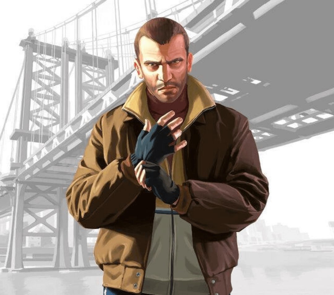 Emilk010's tweet photo. Niko from gta auto 4: wat da fack are you talquing about?? Ahh fack *runs over people with car* https://t.co/t2CforHE6V