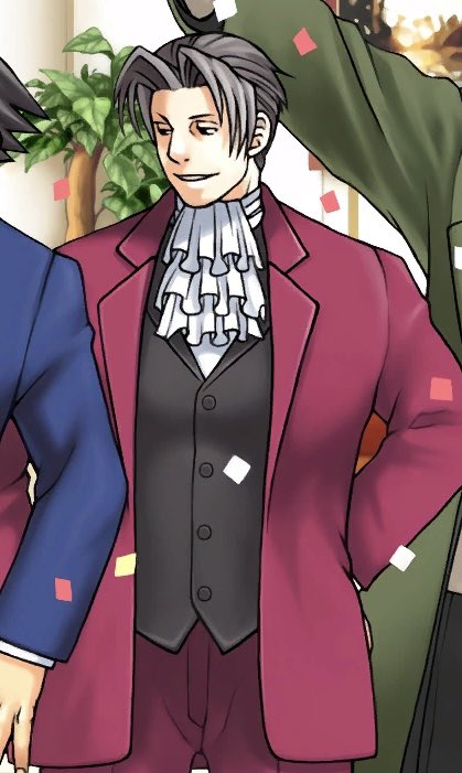 superepichicken's tweet image. Edgeworth with or without boobs