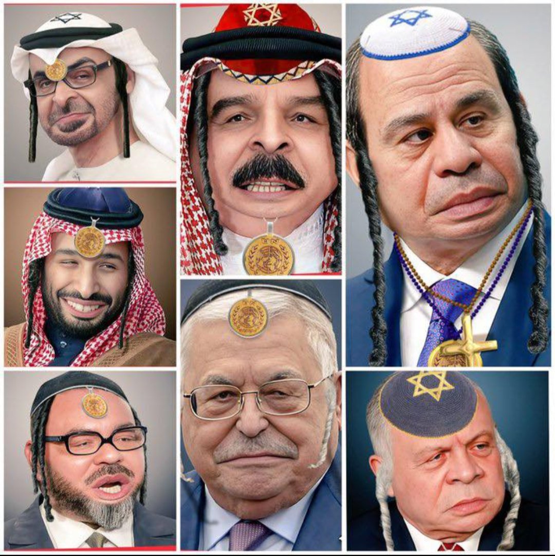 TrueTruth64's tweet image. Appeals to every single Muslims immediately boycott them.

Right now, All of these fake leaders have ruling the entire Islamic world nations.

These so called muslim leaders-kings have many faces, hide themselves.

#TrumpIsAPedoRapist #flooding 
#SupportPalestine #farageriots2025