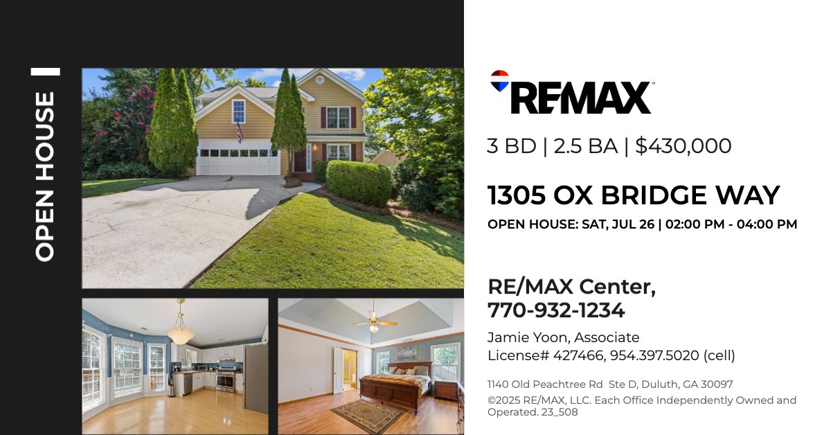 REMAXCenter's tweet photo. #REMAXCenter #OpenHouses #ThisWeekend #ATLOpenHouse https://t.co/GKeJEQXfF4