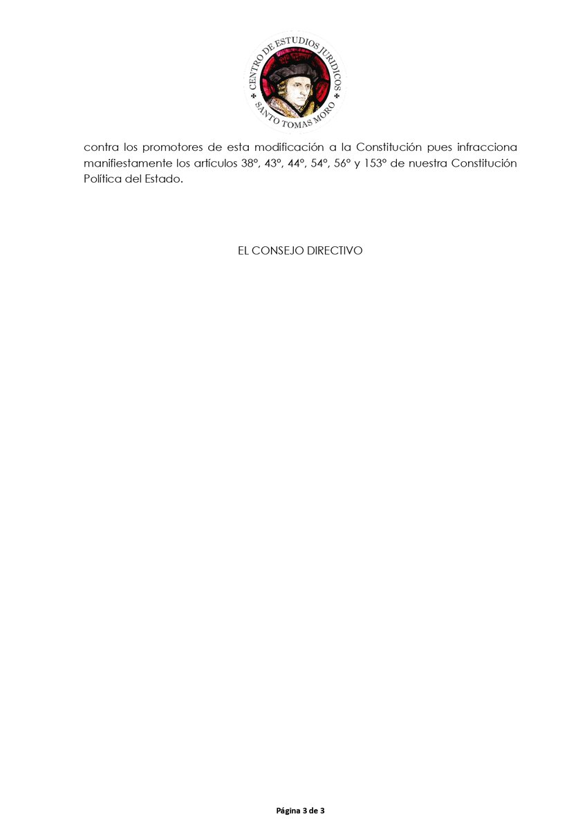 PREOCUPACIÓN POR EL PROYECTO DE LEY PRESENTADO POR LA PRESIDENTE DEL Poder Judicial del Perú QUE INFRACCIONA NUESTRA CONSTITUCIÓN POLÍTICA Y PONE EN PELIGRO NUESTRA SOBERANÍA
