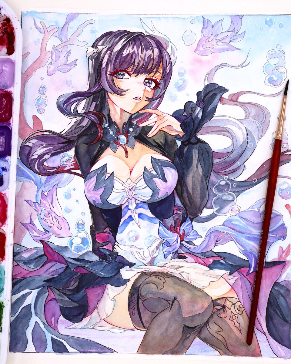 oakteaparty's tweet image. Hysilens 💙 daughter of the sea 🌊
HSR fanart watercolour illustration by Oaktea!
( ੭ ˙࿁˙ )੭ ♡