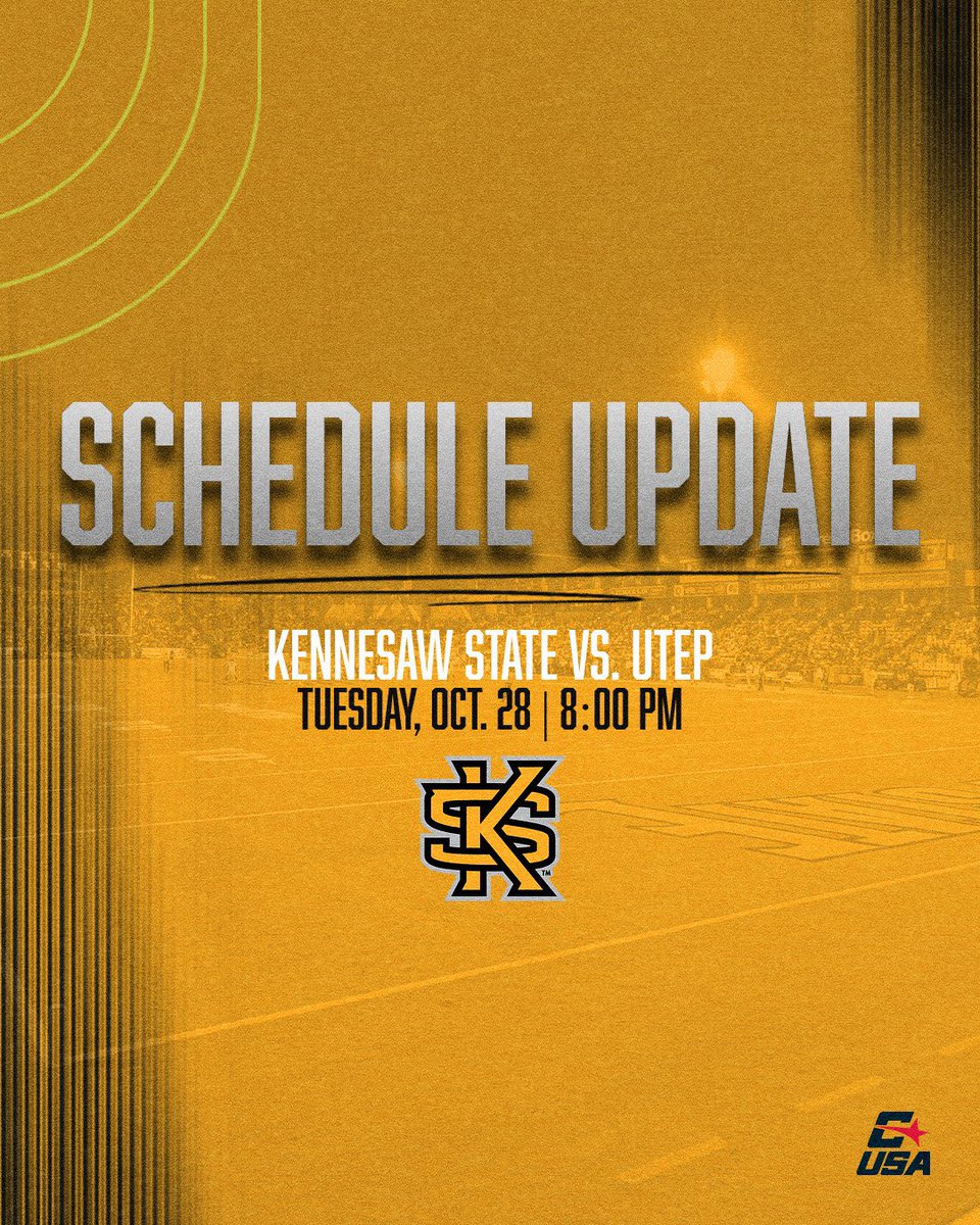 ‼️ SCHEDULE UPDATE ‼️

Our Oct. 28 home game vs. UTEP has been moved back to 8:00pm ET on ESPNU 📺 

📰 tinyurl.com/27bjtpr3

#SeeUs | #HootyHoo