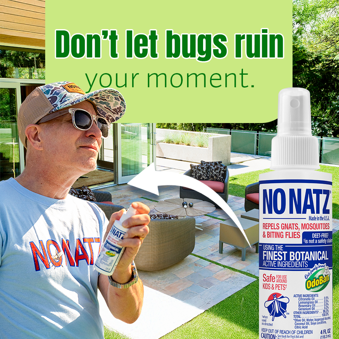 nonatzproducts's tweet photo. Summer’s too short to spend swatting. 😎
No Natz® keeps you in the moment, not running from gnats, mosquitoes or biting flies.

🌿 Made with the finest botanical active ingredients
✨ DEET-free*
🧴 Non-greasy, non-sticky formula
*Not a safety claim — just what we leave out. 💙 https://t.co/XW3vGCQeMy