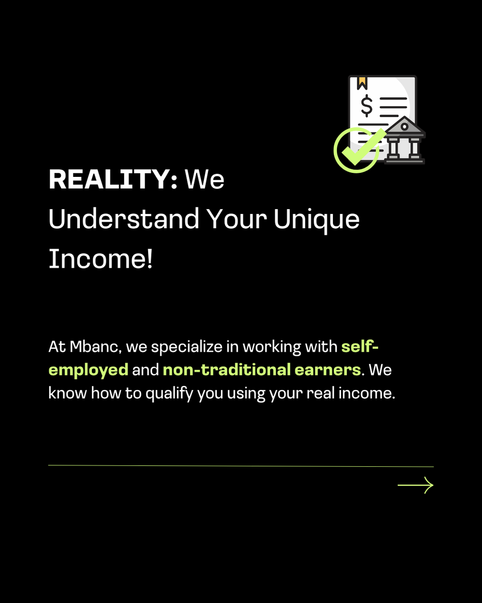 gombanc's tweet photo. Unlocking opportunities for non-traditional workers! 🚀 Did you know you don’t need pay stubs to qualify for a loan? Our non-QM loans are designed without the constraints of conventional requirements. Let’s redefine what’s possible—your path to homeownership starts here!⁠ https://t.co/SV9kDr6h1B