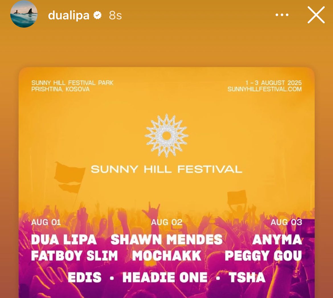 PopDunya's tweet image. Edis, Dua Lipa’nın story’sinde shjsd as bayrakları